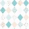 Gyerekszobai geometrikus szines rombuszminta csillagokkal fehér bézs türkiz arany tapéta