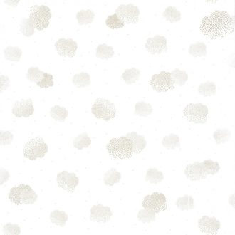   Caselio Girl Power 100852223  Gyerekszobai natur felhők fehér arany bézsarany tapéta