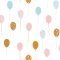 Gyerekszobai szines léggömbök fehér rózsaszín menta arany csillogó  tapéta