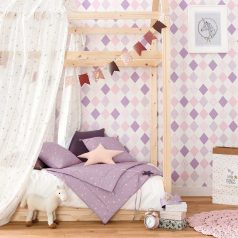   Caselio Girl Power 100959017 Gyerekszobai natur kis csillagok krémfehér ezüst függöny