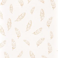   Caselio Girl Power 100962215 Gyerekszobai natur tollak krémfehér arany függöny