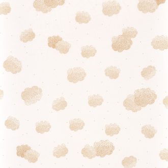   Caselio Girl Power 100972710  Gyerekszobai natur felhők krémfehér arany függöny