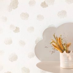   Caselio Girl Power 100972710  Gyerekszobai natur felhők krémfehér arany függöny