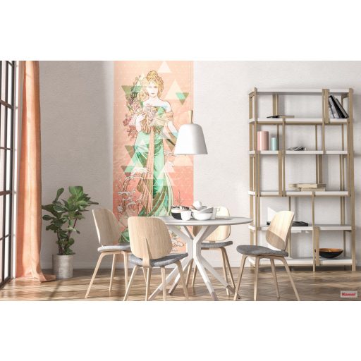 Komar Heritage Edition 1, HX2-005 Printemps Tavaszi Nőalak geometrikus háttérrel szines digitális nyomat