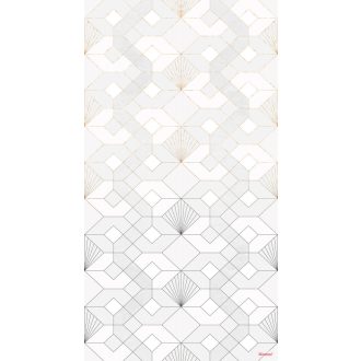  Komar Heritage Edition 1, HX3-008 Coquilles Blanches "Fehér Kagyló" geomerikus minta digitális nyomat