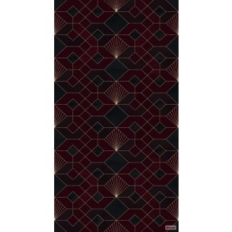   Komar Heritage Edition 1, HX3-010  Coquilles Rouges "Piros  Kagyló" geomerikus minta digitális nyomat