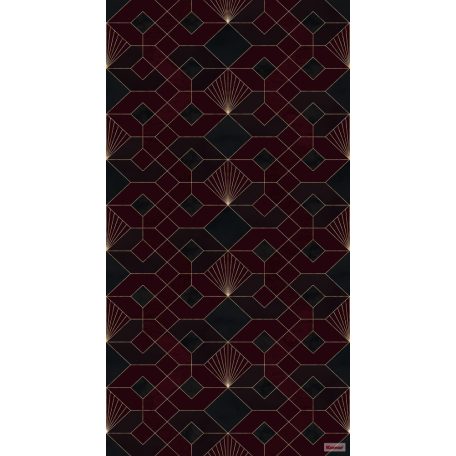 Komar Heritage Edition 1, HX3-010  Coquilles Rouges "Piros  Kagyló" geomerikus minta digitális nyomat