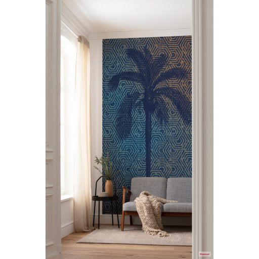 Komar Heritage Edition 1, HX3-012 Silhoutte geometrikus alapon pálmafa sziluettje digitális nyomat