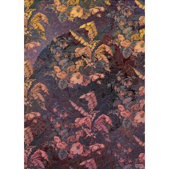   Komar Heritage Edition 1, HX4-031 Orient Violet virágos organikus díszítőminta digitális nyomat