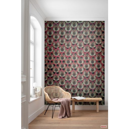 Komar Heritage Edition 1, HX4-033 Paon Rouge pávatoll - pávaszem díszítőminta digitális nyomat