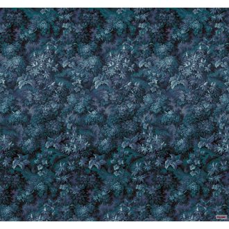   Komar Heritage Edition 1, HX6-007  Botanique Blue sűrű levélmintázat digitális nyomat