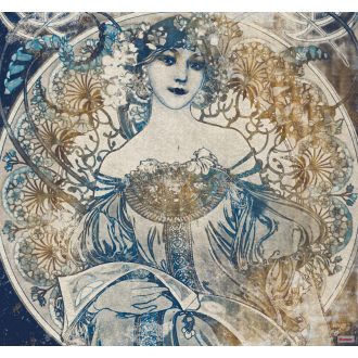   Komar Heritage Edition 1, HX6-041 Klasszikus Nőalak porcelán tányéron megjelenítve ddigitális nyomat