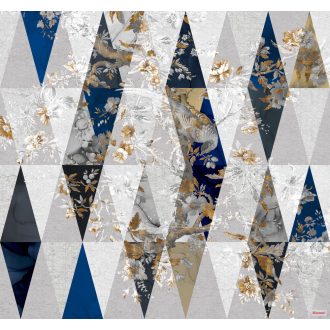   Komar Heritage Edition 1, HX6-043 Roi Geometrikus minta virágokkal madárral digitális nyomat