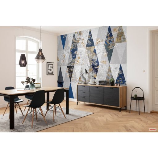 Komar Heritage Edition 1, HX6-043 Roi Geometrikus minta virágokkal madárral digitális nyomat