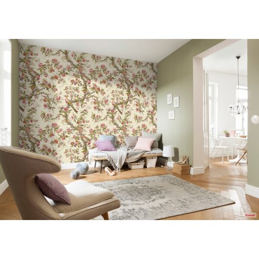 Komar Heritage Edition 1, HX8-022 Heritage organikus virágos paradicsommadarak digitális nyomat