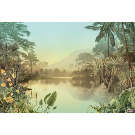Komar Heritage Edition 1, HX8-049 Lac Tropical idilli trópusi táj tavi panorámával digitális nyomat