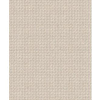   Bonyolult textilmotívum - köznyelvben csirkelábnyom minta bézs szürkésbézs és barna tónus fimom mintafény tapéta