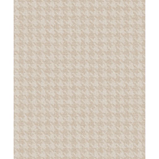 Bonyolult textilmotívum - köznyelvben csirkelábnyom minta bézs szürkésbézs és barna tónus fimom mintafény tapéta