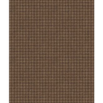   Bonyolult textilmotívum - köznyelvben csirkelábnyom minta szürkésbarna barna és rézszín tónus fimom mintafény tapéta