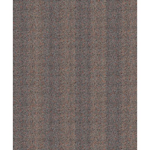 Csíkos durva szövetre emlékeztető apró cikk-cakk minta vörös/vörösesbarna szürke és fekete tónus fémes részletek tapéta