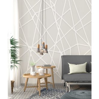   Behang Expresse Timeless INK7151 MIKADO SAND Grafikus design homokszín szürkésbézs fehér falpanel