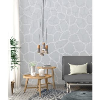   Behang Expresse Timeless INK7163 HONEYCOMB BLUE Natur Geometrikus méhsejt mintázat kék szürkéskék fehér falpanel