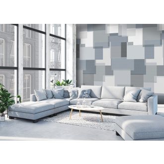   Behang Expresse Timeless INK7167 PANEL NORDIC Geometrikus 3D Téglalapok "skandinávul" szürke árnyalatok kék fehér falpanel
