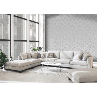   Behang Expresse Timeless INK7169 PLAY Geometrikus Háromszögek - rombuszok kötésban szürke árnyalatok falpanel