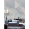 Behang Expresse Timeless INK7172 LOFT ICE Geometrikus Térbeli háromszögek 3D kék és szürke árnyalatok fjord zöld falpanel