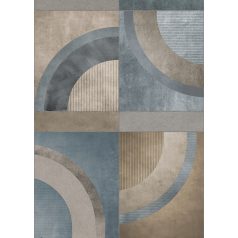   Behang Expresse Esbjerg INK7510 JONEN Nagyformátumú geometrikus minta bézs barna szürke zöldes és kékes szürke falpanel