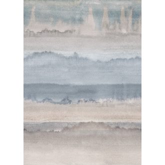   Behang Expresse Esbjerg INK7514 DOVER Akvarell vízszintes szaggatott csíkozású színátnenetes kék zöld bézs szürke barna falpanel