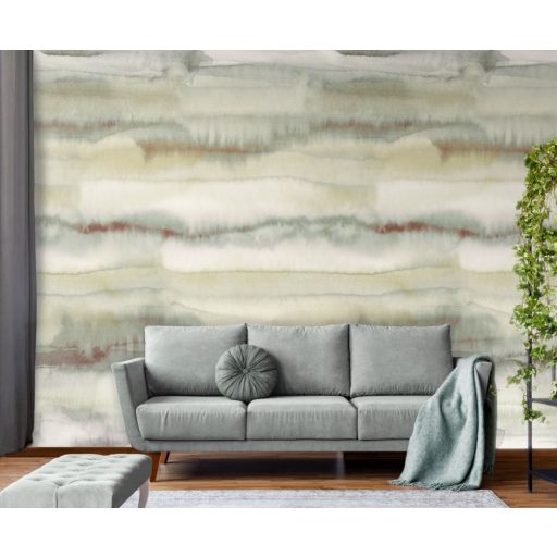 Behang Expresse Esbjerg INK7516 GUÉRANDE Vintage nagyléptékű márvány jellegű mintázat fehér szürke zöld rozsdabarna/bordó  falpanel