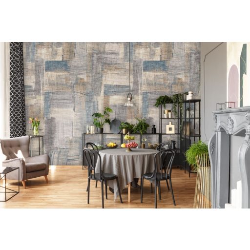 Behang Expresse Esbjerg INK7520 ABBEY ROAD Modern Patchwork minta törtfehér bézs kék barna falpanel