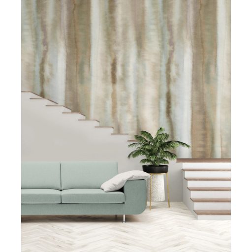 Behang Expresse Esbjerg INK7522 SEATTLE Csíkos akvarell színátmentes krém bézs zöld barna falpanel