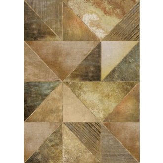   Behang Expresse Esbjerg INK7529 ESBJERG Geometrikus fémes hatású minta bézs barna arany narancs és vörösesbarna rézszín falpanel