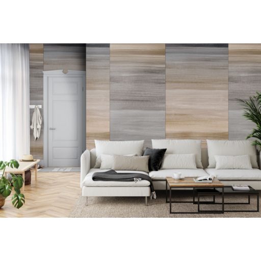 Behang Expresse Esbjerg INK7534 COPENHAGEN Vízszintes csíkos monolit design bézs barna szürke kékeszöld falpanel