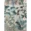 Behang Expresse Floral Utopia INK7555 MAGUFULI PETROL Natur trópusi növények virágok sötétzöld puderrózsaszín fehér sárga falpanel