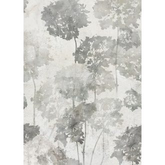   Behang Expresse Floral Utopia INK7581 HORTENSE GRAY Natur hortenzia "liget" betonfal háttéren szürkésfehér szürke árnyalatok falpanel