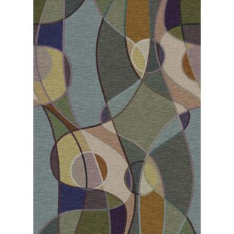   Az Absztrakció új szintje - Barangolás változatos formákon keresztül mohazöld szürkéskék sokszínű falpanel