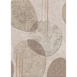   Bohém egyben naív nagyléptékű formák változatos textúrával bézs barna szürke és szürkésbarna tónus falpanel
