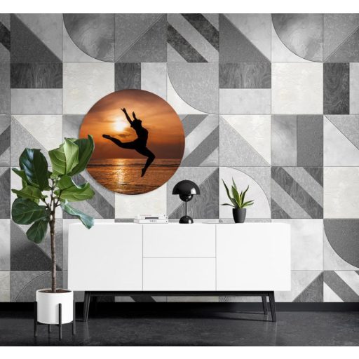 Legyenek négyzetek! De ilyen sok és változatos! Formák és struktúrák játéka fehér szürke és fekete tónus falpanel