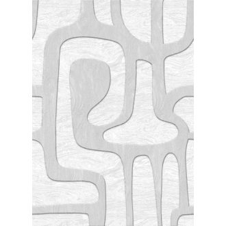   Játékos egyben naív organikus minta famintás textúrával szürkésfehér világosszürke és szürke tónus falpanel