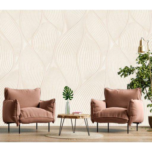 Relaxzóna! Barátságos lágyan fonódó 3D hullámminta krém bézs és barna tónus falpanel