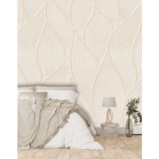 Relaxzóna! Barátságos lágyan fonódó 3D hullámminta krém bézs és barna tónus falpanel