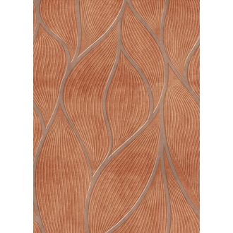   Relaxzóna! Barátságos lágyan fonódó 3D hullámminta rozsdaszín és barna tónus falpanel