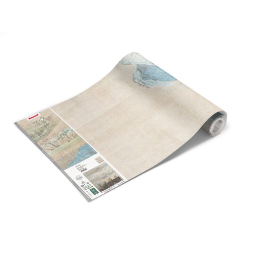 Művészi kínai tájképábrázolás a felföldről bézs barna kék szürke és zöld tónusok palpanel/digitális nyomat