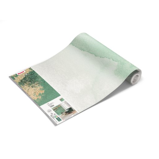 Abszrakt akár ásványi metszet fényűző arany ragyogással fehér zöld és arany tónusok falpanel/digitális nyomat