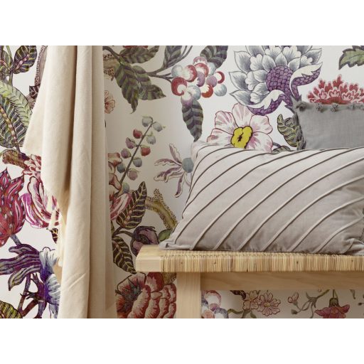 Szecessziós hangulatú álomszerű virágkompozíció fehér rózsaszín zöld és sokszínű túnus falpanel/digitális nyomat