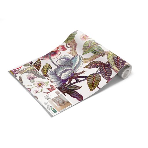 Szecessziós hangulatú álomszerű virágkompozíció fehér rózsaszín zöld és sokszínű túnus falpanel/digitális nyomat