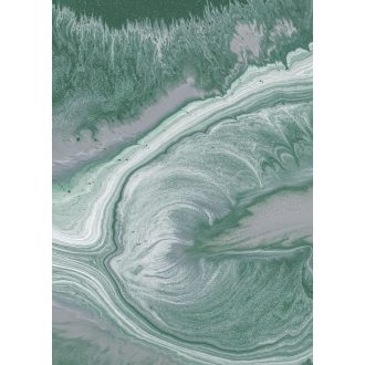   A folyamatos mennyiségi változás egy megragadott pillanata zöld szürke és fehér tónusok falpanel/digitális nyomat